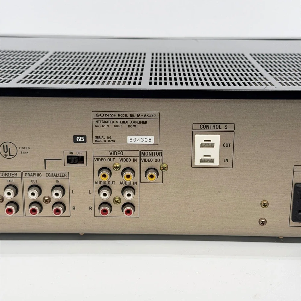 Sony TA-AX530 Integrated Stereo Amplifier AV Control Center Made in Japan Black